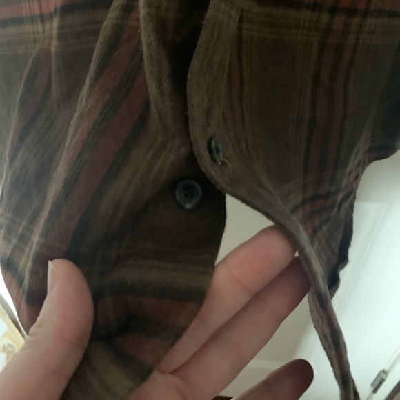 Men’s Carhartt loose fit 2XL heavyweight Flannel Chestnut Brown plaid - Picture 7 of 10